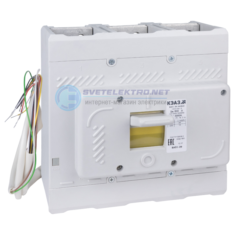 Выключатель автоматический ВА51-39-341210-320А-3200-690AC-НР400AC-УХЛ3 ...