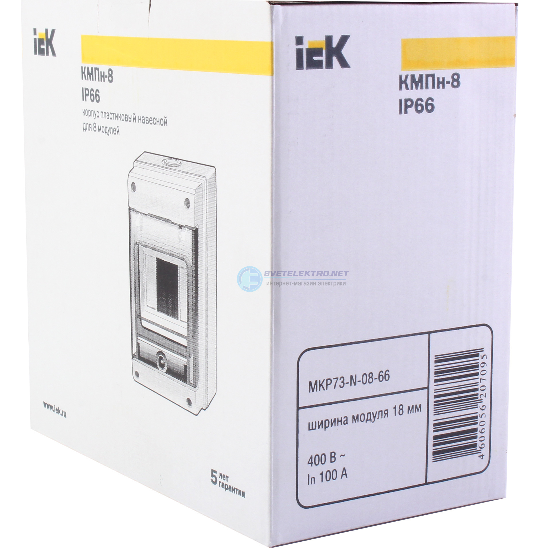 Корпус модульный пластиковый навесной кмпн 8 ip66 iek